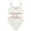 Image of Shade Critters Cute Lemon Stripe Terry Girls Monokini One Piece Swimsuit