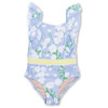 Shade Critters Garden Party Girls Ruffle Shoulder One Piece Swimsuit