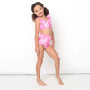 Shade Critters Swimwear Cute Bubblegum Pink Eyelet Girls Ruffle Shoulder High Waist Bikini