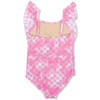 Alt Shot of Shade Critters Cute Bubblegum Pink Eyelet Girls Ruffle Shoulder One Piece Swimsuit Alt Shot of Shade Critters Cute Bubblegum Pink Eyelet Girls Ruffle Shoulder One Piece Swimsuit