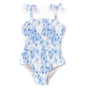 Shade Critters Hibiscus Rose Girls Smocked PomPom One Piece Swimsuit 6m-10 Shade Critters Hibiscus Rose Girls Smocked PomPom One Piece Swimsuit 6m-10