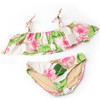 Detail of Botanical Leopard Girls Ruffle Off the Shoulder Bikini 7-14 Detail of Botanical Leopard Girls Ruffle Off the Shoulder Bikini 7-14