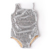 Shade Critters Silver Girls Sequin One Shoulder One Piece Swimsuit 3-10