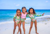 Cabana Palms Girls Shimmer Long Sleeve One Piece Swimsuit 6m-10