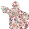 Detail of Retro Blossom Cotton Girls Smocked Flutter Sleeve Dress 3-14