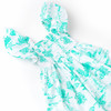 Detail of Mermaid Toile Cotton Girls Smocked Flutter Sleeve Dress 3-14