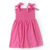 Shade Critters Hot Pink Terry Girls Smocked Tank Dress 3-14
