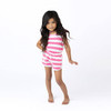 Shade Critters Swimsuit Pink Stripe Terry Girls Active Romper 3-14