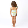 Shade Critters Alternative View of Swimsuit Mint & Gold Dot Girls Ruffle Shoulder One Piece Swimsuit 6m-6