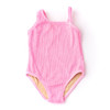 Shade Critters Swimsuit Pink Girls Crinkle Textured One Shoulder One Piece Swimsuit 3-14