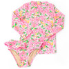 Shade Critters Fresh Floral Pink Rashguard Swim Set 6m-6