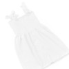 Detail of White Terry Girls Smocked Tank Dress 3-14