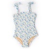 Shade Critters Cottage Rose Blue Girls Terry Smocked One Piece Swimsuit 6m-10 Shade Critters Cottage Rose Blue Girls Terry Smocked One Piece Swimsuit 6m-10