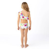 Shade Critters Alternative View of Swimsuit Watercolor Floral Girls One Shoulder Ruffle Bikini 4-14