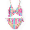Shade Critters Summer Plaid Girls Ruffle Bikini 7-14 Shade Critters Summer Plaid Girls Ruffle Bikini 7-14
