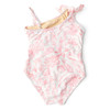 Alternative view of Shade Critters Seaside Toile Girls Shell One Shoulder Swimsuit Set 3t-10 2-10