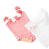 Shade Critters Coral Girls Hula Water Appearing One Piece & Skirt Swim Set 3t-10
