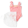 Children's Bathing Suit By Shade Critters Coral Girls Hula Water Appearing One Piece & Skirt Swim Set 3t-10 2-10