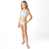 Detail of Shade Critters Tropical Blues Smocked Two Piece Swimsuit 4t-14