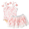 Shade Critters Seaside Toile Girls One Piece & Skirt Swimsuit Set 6m-10
