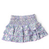 Shade Critters Flower Power Purple Smocked Ruffle Active Skirt 3-14