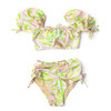 Shade Critters Palm Beach Leopard Girls High Waist Cinched Two Piece Swimsuit 2t-10