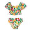 Adorable Kids in Shade Critters Fruit Punch Girls Smocked Puff Sleeve Two Piece Swimsuit 2t-10