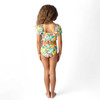 Kids Swim Brand Shade Critters Fruit Punch Girls Smocked Puff Sleeve Two Piece Swimsuit 2t-10