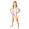 Kids Swim Brand Shade Critters Summer Gardens Girls One Shoulder One Piece Swimsuit 3t-10