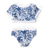 Shade Critters Tiki Tides Girls Cropped Short Sleeve Two Piece Swimsuit 4t-14