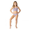 Kids Swim Brand Shade Critters Blue Blossoms Girls Smocked Two Piece Swimsuit 4t-14 Kids Swim Brand Shade Critters Blue Blossoms Girls Smocked Two Piece Swimsuit 4t-14