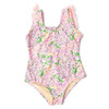 Shade Critters Petal Pink Girls Fringe Back One Piece Swimsuit 6m-14
