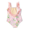 Kids Swim Brand Shade Critters Petal Pink Girls Fringe Back One Piece Swimsuit 6m-14