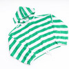 Kids Swim Brand Shade Critters Green Stripe Girls Terry Hoodie 3t-14