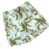 Full front view of the Shade Critters Mint Tropics 4-way stretch swim trunks.