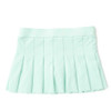 Front View: A front view of the Mint Girls Pleated Active Skirt by Shade Critters, showing crisp pleats and smooth mint fabric.