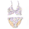 Shade Critters Wildflower Fields two-piece swimsuit set displayed flat, showing the floral print and ruffled hem.