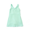 Girls mint active dress with simple silhouette and soft stretch fabric, comfortable kids activewear.