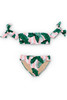 Shade Critters Cute Pink Cabana Botanical Women's Bikini Set