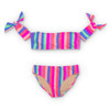 Women's Chasing Rainbows Stripe Bikini Set  by Shade Critters UPF50