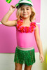 Hula Girl 1PC Swimsuit + Seagrass Fringe Skirt
