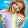 picture of SG01C-172 -tulle sleeve 1pc - sherbert rainbow unicorn