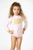 picture of SG02A-175 -rashguard set - beach bunny stripe