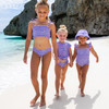 Picture of Shade Critters Swimwear  Two Piece Smocked Bikini Girl's 5-14 Purple Ditsy Floral