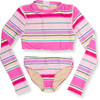 Shade Critters Cropped Rashguard Set Girls 5-14 Beach Stripe