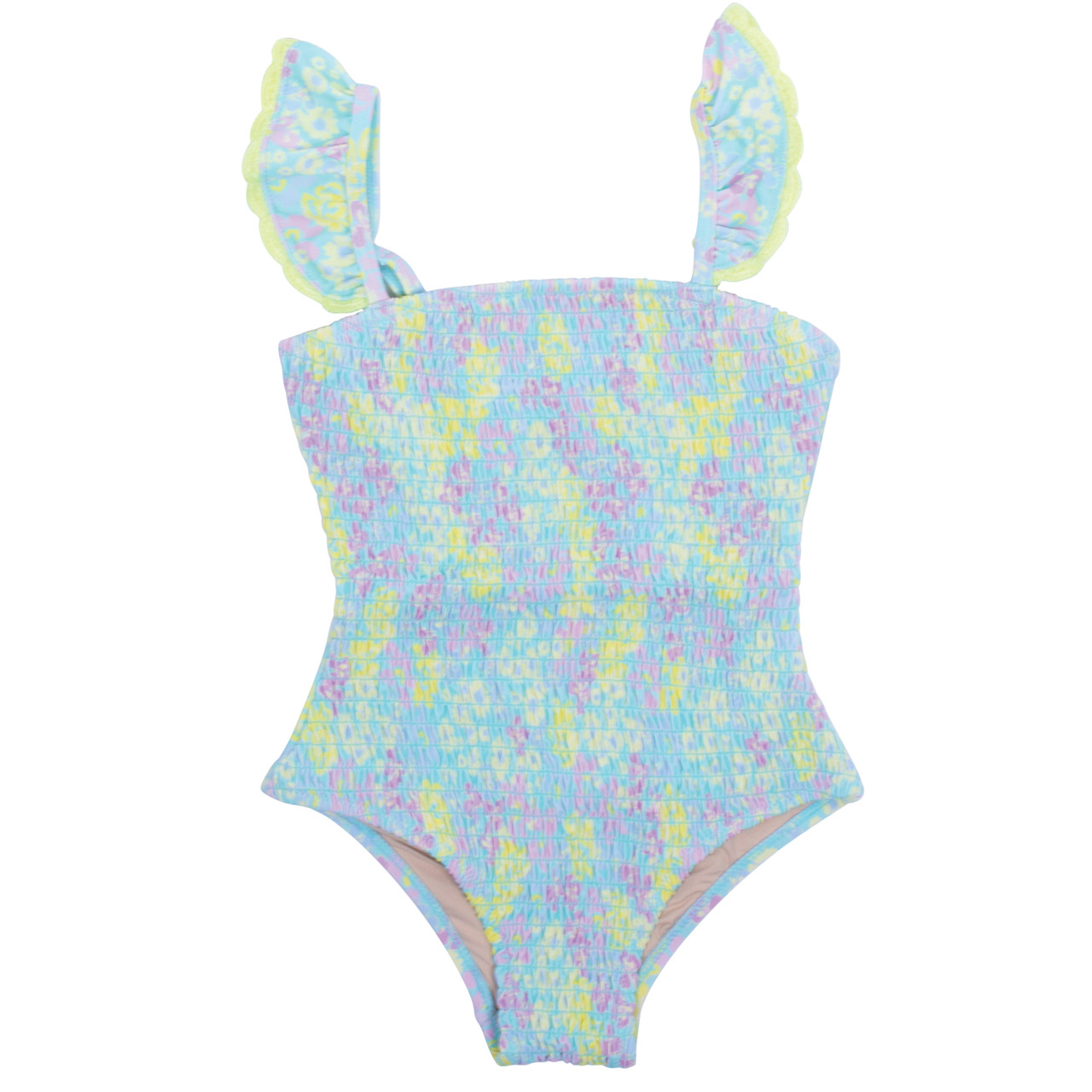 Crochet Floral Smocked One Piece Swimsuit 6m-10 - Shade Critters