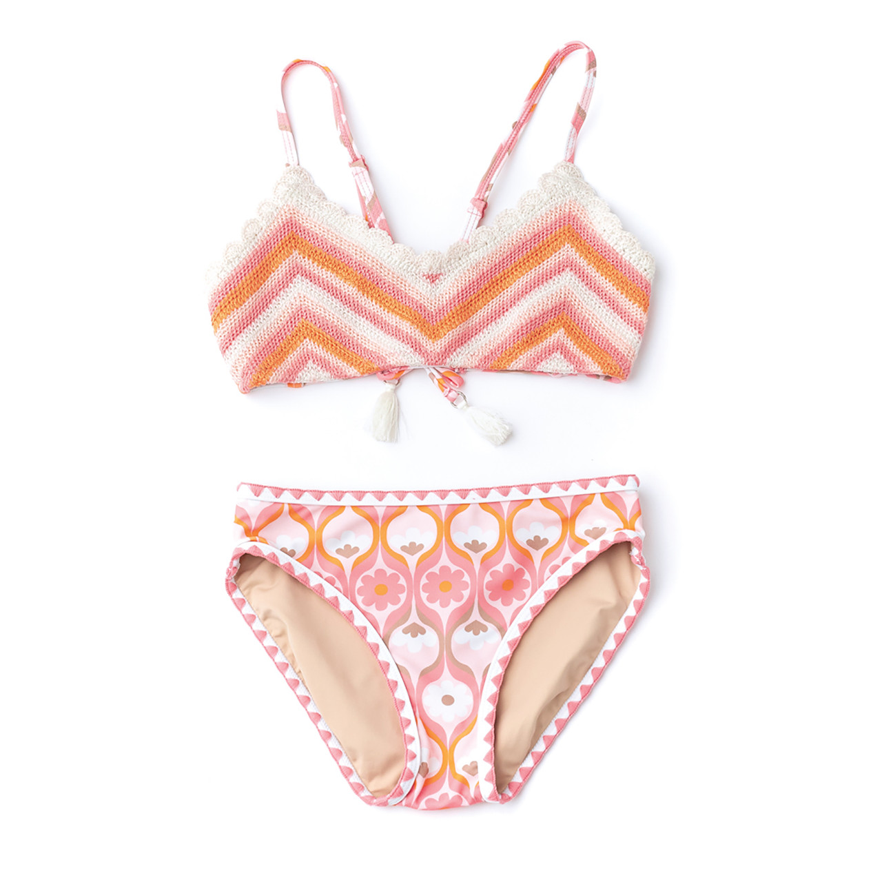 Summer Sorbet Girls Crochet Tie Back Bikini 7-14 - Shade Critters