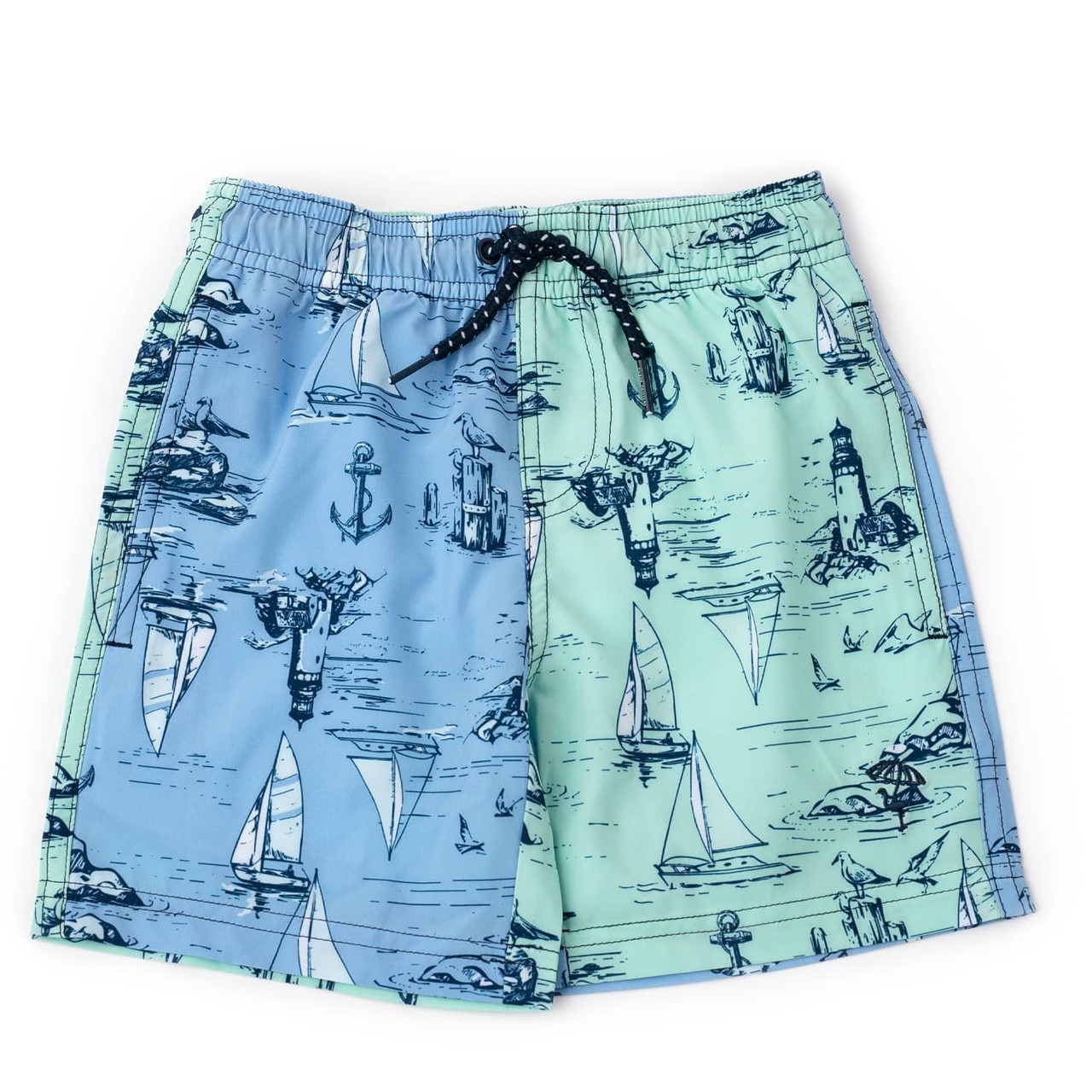 Coastal Colorblock Boys 4 Way Stretch Swim Trunks 6m-10