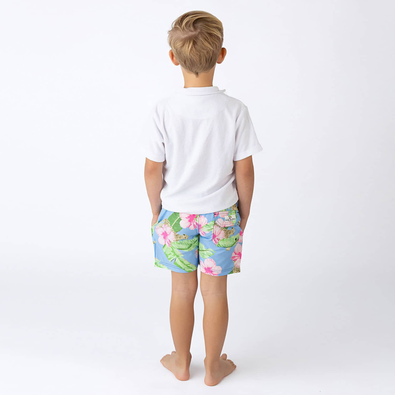 Shade Critters Boy's Botanical LeopardsBoys 4 Way Stretch Swim Trunks 6m-10 - Youth 10