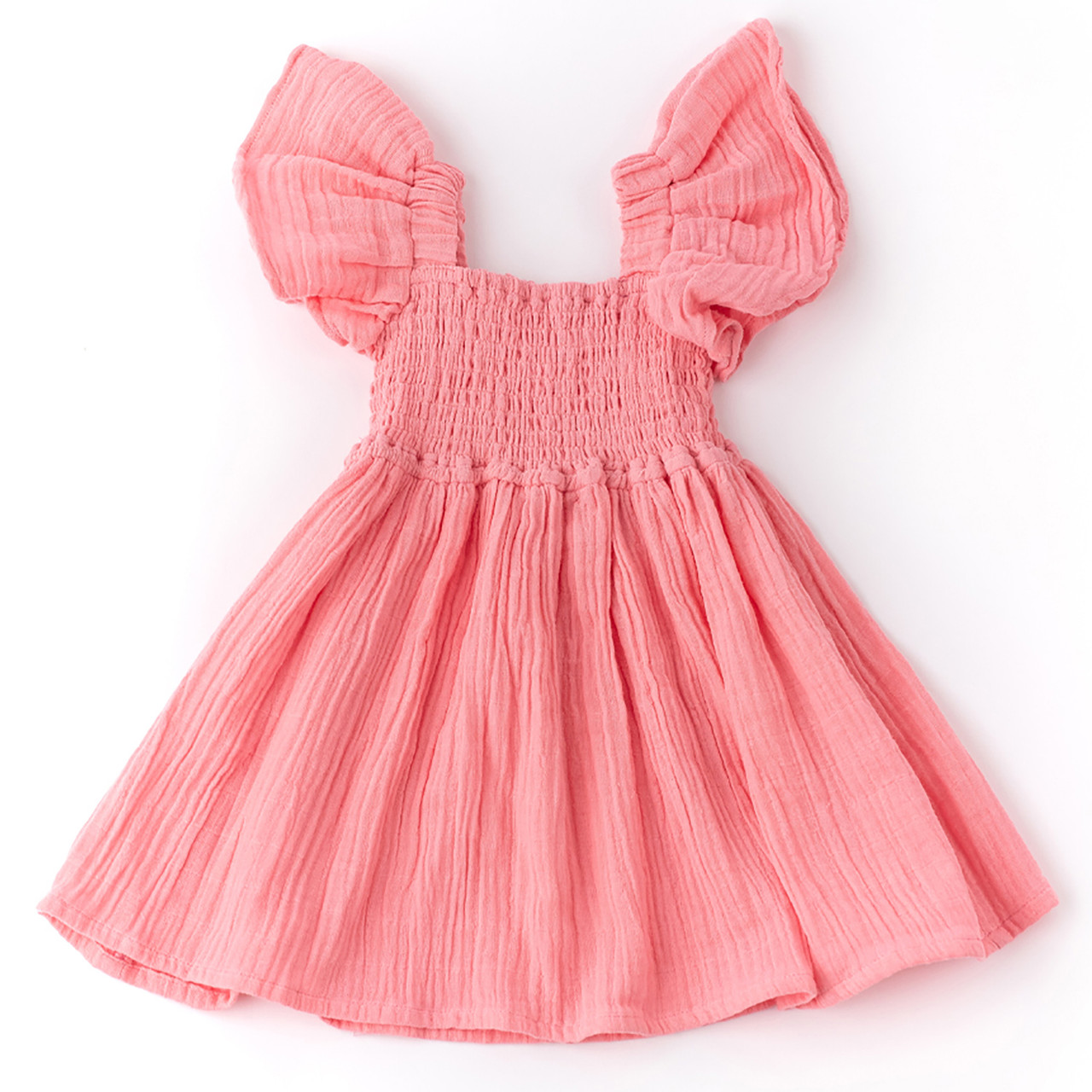 girls smocked fall dress Daisy Darling Smocked Ruffle Dress 3T main image 1
